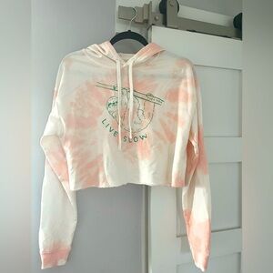 Pura Vida Sloth Crop Hoodie